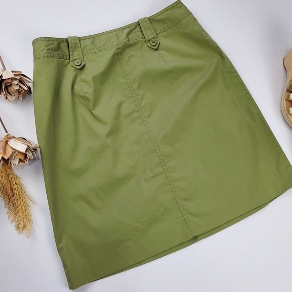 Talbots Stretch Green Skirt Size 8 - Picture 4 of 13